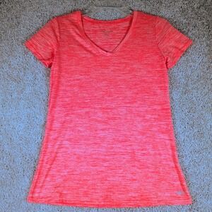 Amazon Essentials Womens XS Heather Orange Space Dye Active Tee Workout Top